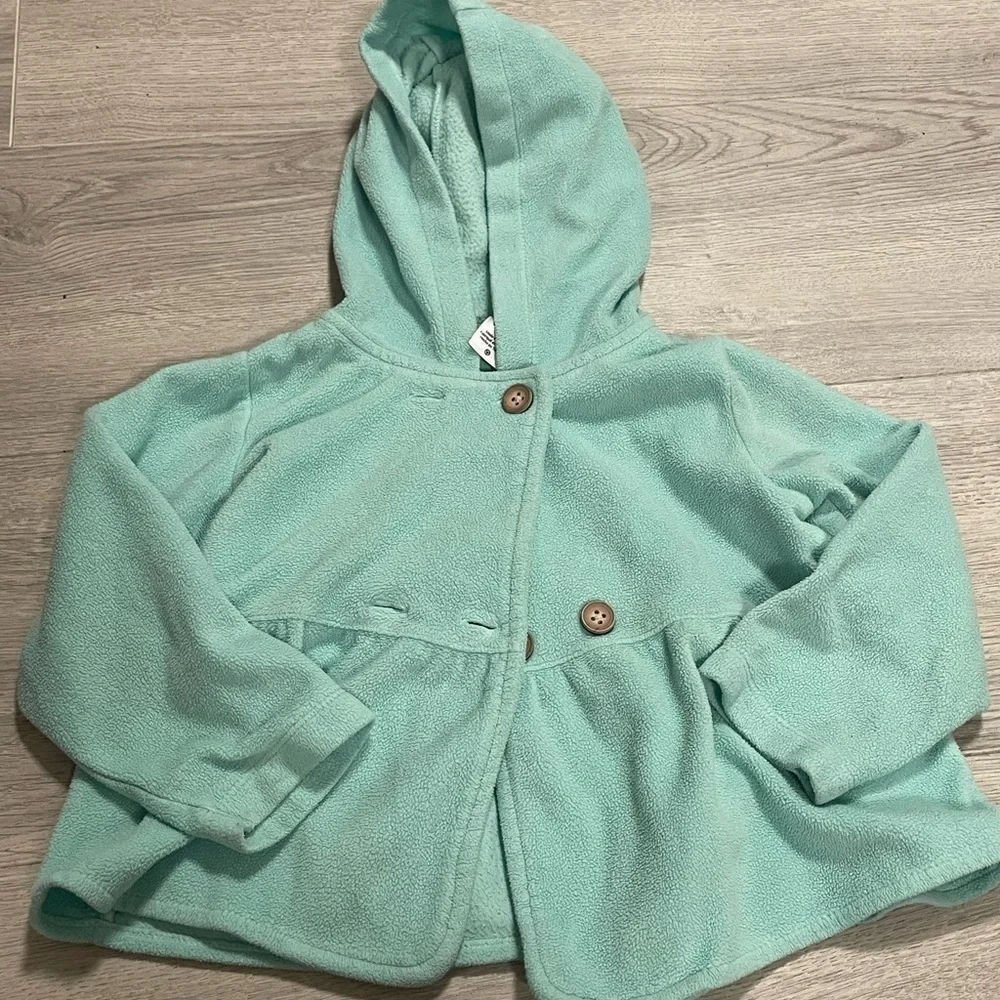 Carter's Mint Green Jacket with‎ Hood and Soft Fuzzy Material
